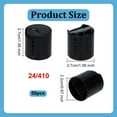 thumbnail image 2 of 50Pcs Black Plastic Disc Top Caps 22/410 Replacement Press Disk Caps for Bottle 22mm Inner Diameter Column Thread Cap for Plastic Bottles Cosmetic Bottles Refillable Bottle, 2 of 8