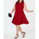 thumbnail image 2 of Anne Klein Vestido ajustado y acampanado para mujer, rojo, 22 W Anne Klein Entallado y acampanado, 2 of 2