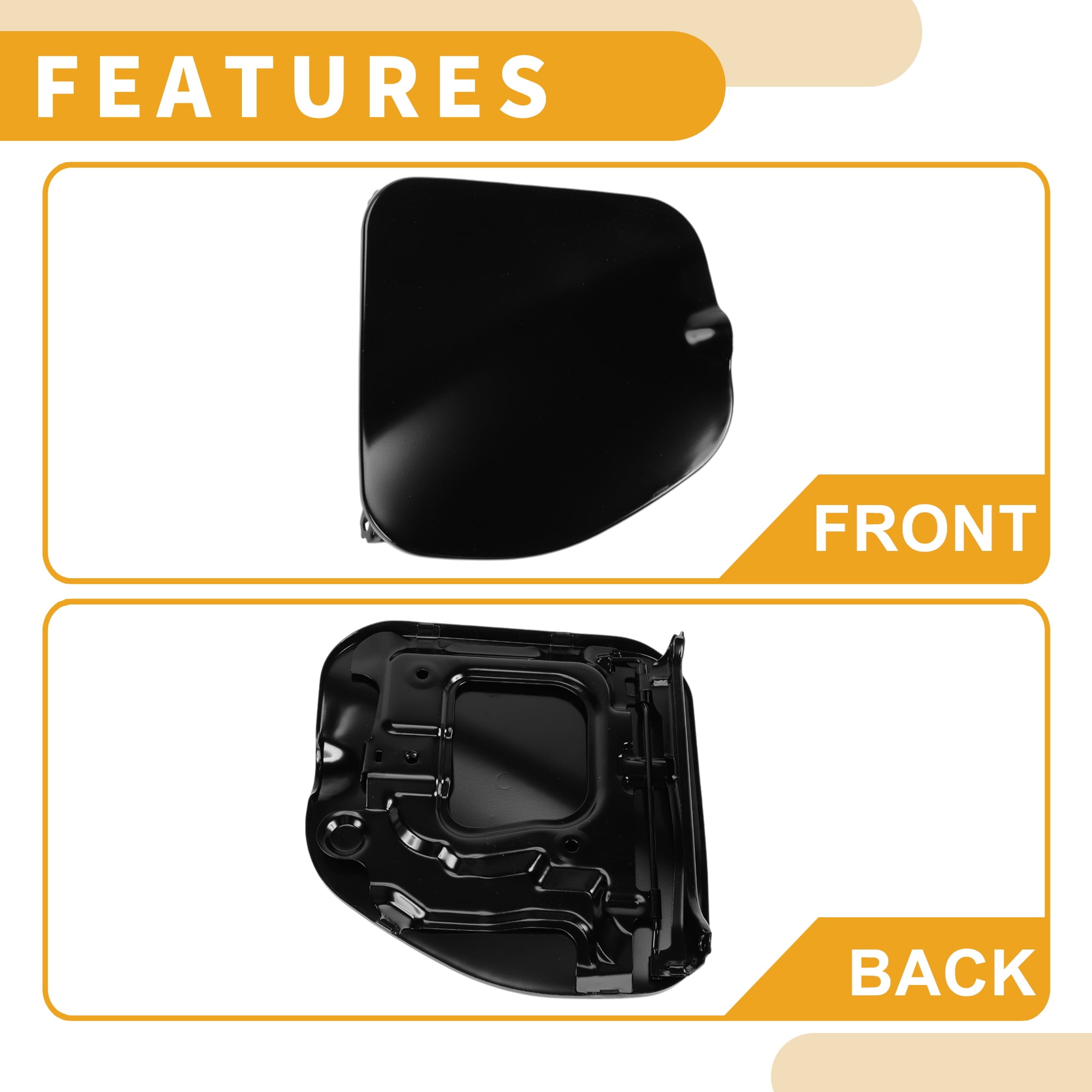 Unique Bargains Fuel Tank Door Cap for Toyota Tacoma 2005-2015 Black Gas Cap
