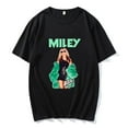 thumbnail image 1 of T-Shirt Inspiré de Miley Cyrus 2025 - T-Shirt Unisexe à Manches Courtes et Col Rond, Mode Urbaine Tendance pour Femmes et Hommes,4TG,Noir, 1 of 5