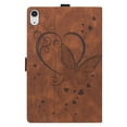 thumbnail image 3 of SaniMore Case for iPad 10th Generation 10.9" 2022, PU Leather Case with Embossed Butterfly Shockproof TPU Back Card/Pen Holder Anti-slip Stand Full Protective Fashion Wallet Case for iPad 2022, Brown, 3 of 10