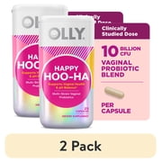 (2 pack) OLLY Happy Hoo-Ha Capsule Supplement, Probiotic, Women's Vaginal Health and pH, 25 Ct