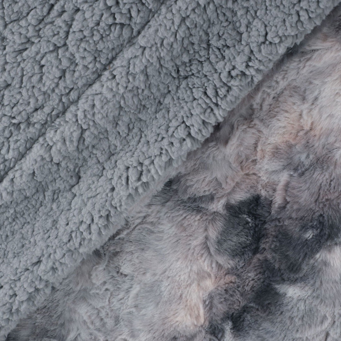 Unique Bargains Faux Fur Shaggy Sherpa Throw Blanket, 50" x 60", Slate Gray