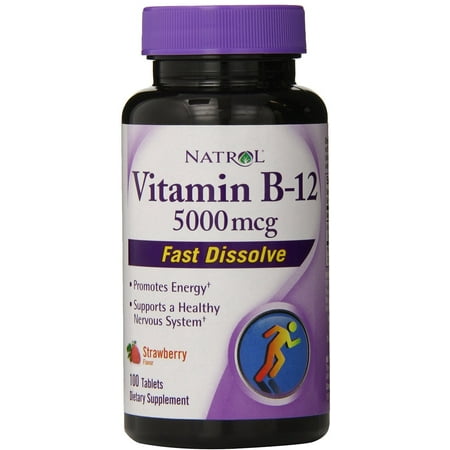 Pro Complex Strawberry - Natrol Vitamin B-12 5000mcg Fast Dissolve Tablets, Strawberry 100 ea