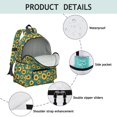 thumbnail image 4 of Sunflower Blue Pattern Cute School Backpack with Padded Back and Adjustable Shoulder Straps 13.4"x11"x4.7", 4 of 5