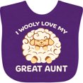 thumbnail image 3 of Inktastic I Wooly Love My Great Aunt Boys or Girls Baby Bib, 3 of 4