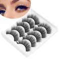 thumbnail image 3 of Pestañas Postizas Rizadas Densas, Juego De Pestañas De Maquillaje 3D Reutilizables Con 5 Pares Para Escenario, 3 of 7