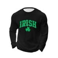 thumbnail image 4 of VBTAPA Men's St. Patrick's Day Waffle Shirts Long Sleeve Crewneck Pullover Big and Tall T-Shirt Loose Workout Casual Graphic Tees Black M, 4 of 6