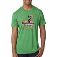 thumbnail image 2 of Wild Bobby, Cute Colorful Elephant Squirrel Mosaic, Animal Lover, Men Premium Tri Blend Tee, Envy, Small, 2 of 4