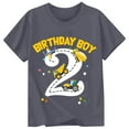 thumbnail image 2 of Byoo Big Boys Birthday T-Shirt Letter Print Short Sleeve Tshirt Comfy Casual T Shirt, 2 of 4