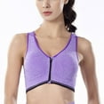 thumbnail image 2 of Zipper Front Closure Push Up Racerback Yoga Sports Bras for Women Comfortable Wirefree Post-Surgery Bra, 2 of 16