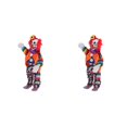 thumbnail image 1 of Vogacara 23cm ropa naranja divertida payaso hombre muñeca decoración de Navidad adornos regalos 2piezas Tipo 1, 1 of 1