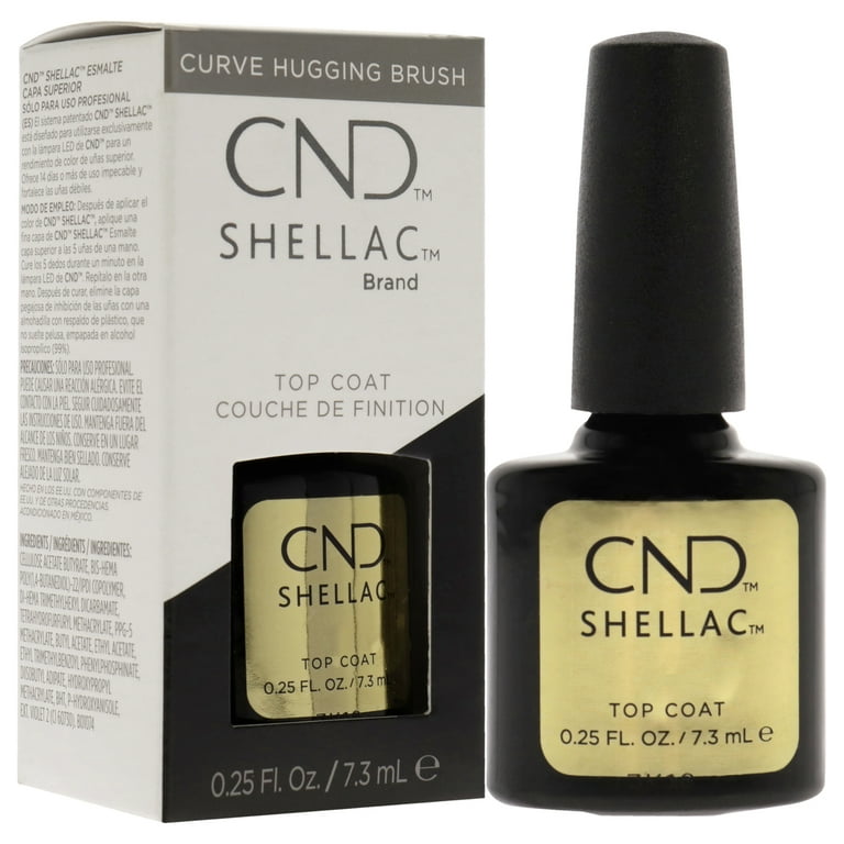 CND Shellac UV Cured Gel Nail Polish, Top Coat, Fl Oz