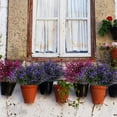 thumbnail image 4 of 8Pcs Artificial Lavender Outdoor Plants UV Resistant Fake Flowers Purple Faux Lavender Plastic Greenery Stems Decor for Front Porch Planters Decoration (Purple), 4 of 5