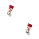 thumbnail image 1 of sweethay Calcetín de Navidad Bolsa de regalo de Navidad decorativa Decoración de bolsa con cordón Gorra Raya Roja 2Conjunto, 1 of 6