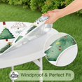thumbnail image 5 of White Christmas Tree Pattern Round Fitted Tablecloth with Elastic Edge,Dining Table Cover Waterproof,Outdoor Round Tablecloth for Camping,Dining,Indoor and Outdoor, 5 of 7