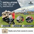 thumbnail image 3 of Knox GLF036 58 in. Golf Cart Enclosures 2 Passenger - 600D Portable Driving Transparent Golf Cart Cover Storage, Waterproof Cover for Club Car DS & Precedent, EZGO TXT & RXV, Beige, 3 of 7