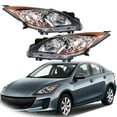 thumbnail image 5 of Genrics For 2010-2013 Mazda 3 Headlights Halogen Type Clear Lens Driver & Passenger Side, 5 of 5