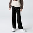 thumbnail image 4 of Mceream Girls Wide Leg Yoga Pants with Pockets High Waisted Casual Lounge Pant Loose Comfy Stretchy Trouser School Uniform Pants Pantalones Deportivos Para NiñAs 5-15 Years, 4 of 7