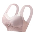 thumbnail image 1 of Brasier Tela de Mantequilla Sujetador de Copa Fija sin Aro de Acero con Espalda de Encaje para Mujer, conjunto de Chaleco con Fruncido y Caída Grande, 1 of 2