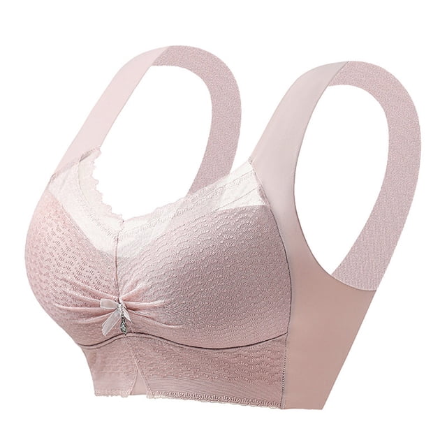 Brasier Tela de Mantequilla Sujetador de Copa Fija sin Aro de Acero con Espalda de Encaje para Mujer, conjunto de Chaleco con Fruncido y Caída Grande