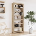 thumbnail image 1 of vidaXL 7-Tier Bookcase 80x30x200 cm Solid Wood Acacia, 1 of 5