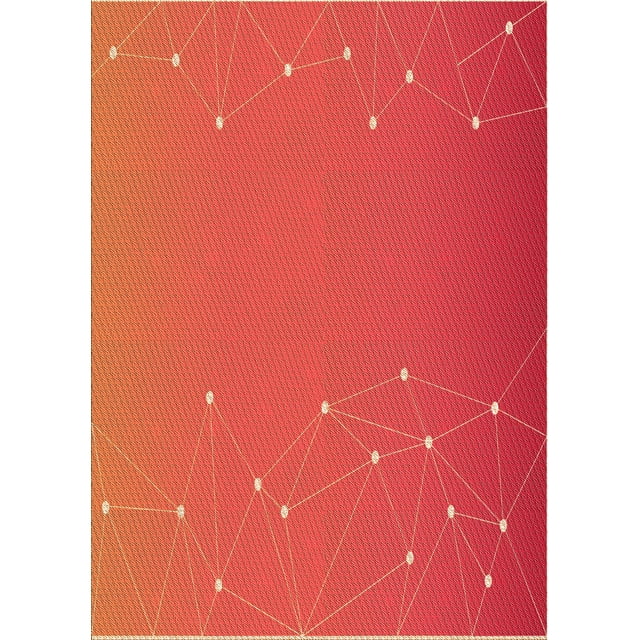 Ahgly Company Tapis d'Intérieur Lavables en Machine à l'Aide d'Un Rectangle de Transition Orange Vif, 2' x 3'