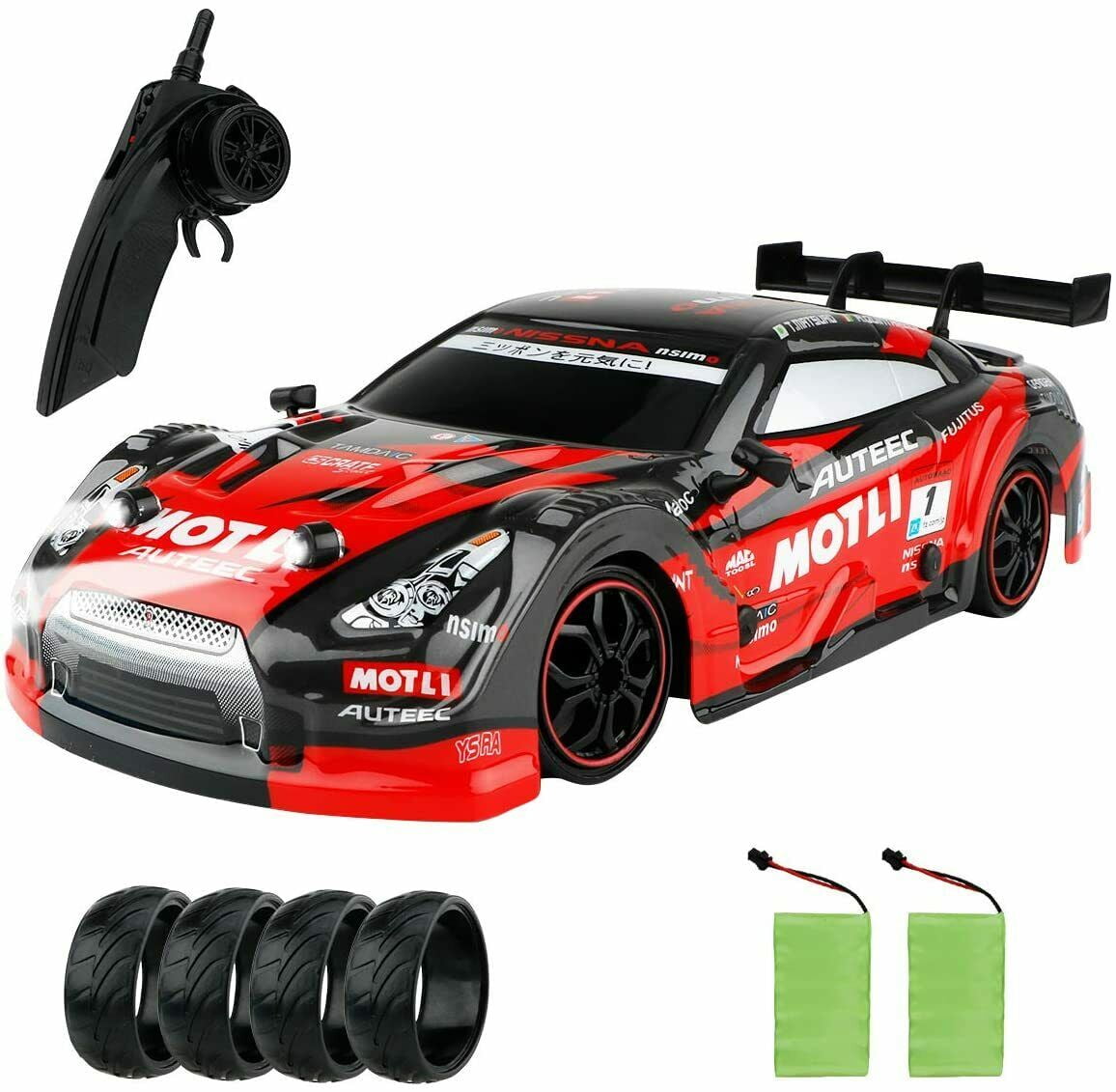 Set of 2 Tire 4WD 60km/h Drift Racing RC Car 1/16 2.4G High Speed Christmas Gift 