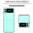 thumbnail image 2 of Feishell Ultra Thin Phone Case for Samsung Galaxy Z Flip3 2021,Shockproof Slim Fit Hard PC Hollow Button Comfortable Hand Grip Anti-Scratch Lightweight Durable Phone Case for Women Men,Skyblue, 2 of 7