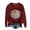 Red, variant on Christmas Fall Sweatshirts for Women Long Sleeve Christmas Shirts Crewneck Pullover Sweatshirts for Women Loose Fit Party Womens Casual Tops Plus Size Black-S