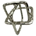 thumbnail image 4 of Bergamo Art 7.5 inch Decorative Handmade Aluminum Square Sculpture in Nickel, 4 of 5