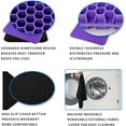 thumbnail image 4 of Ergonomic Gel Seat Cushion for Long Sitting, Tailbone and Coccyx Pain Relief, Office Chair Comfort, Wheelchair Pad, Back Support, Comfort Cushions (Light Purple), 4 of 5
