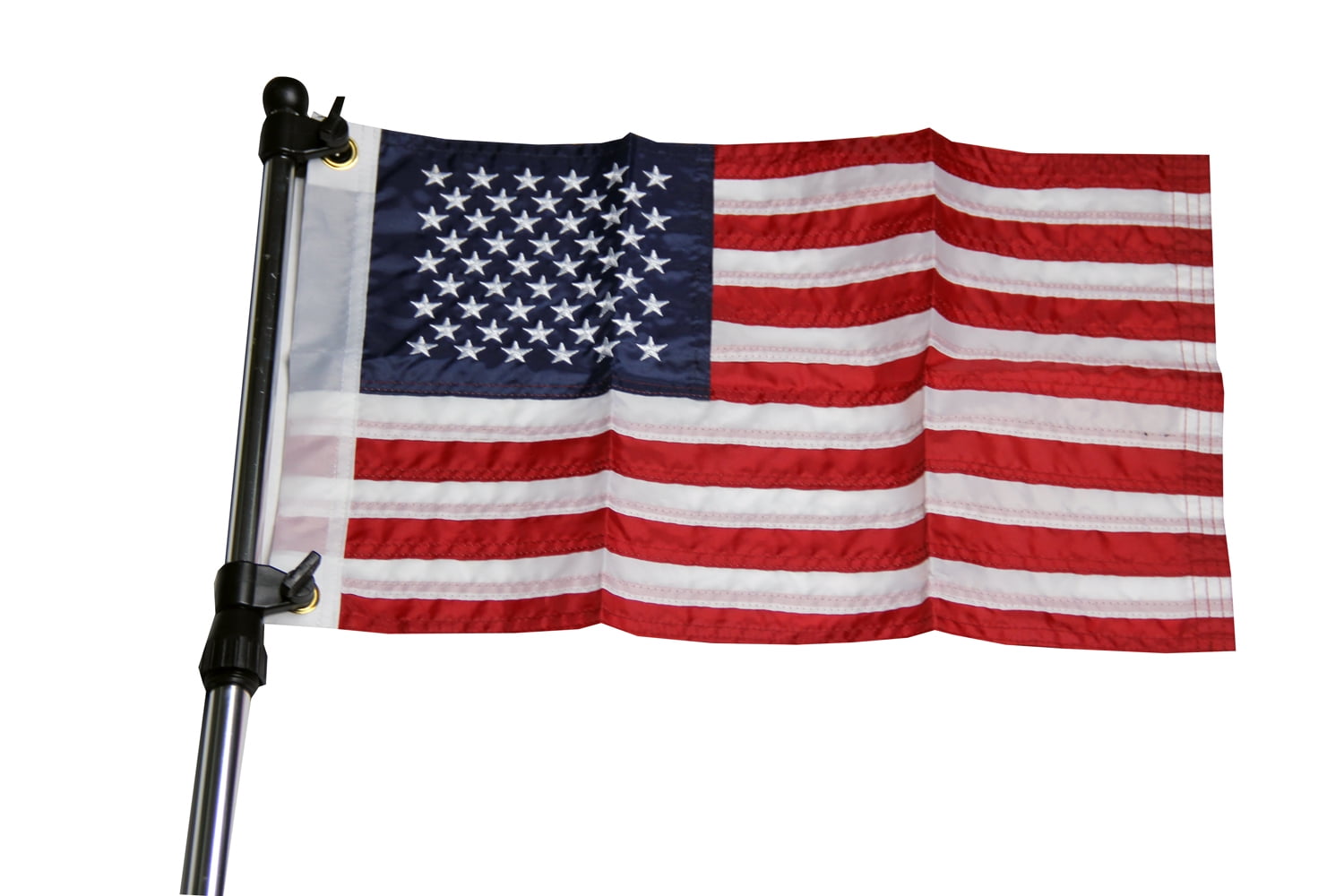 Pactrade Marine Boat Flag Pole Telescoping from 26" to 48" Aluminum 3/4" Tube w/USA Flag