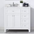 thumbnail image 2 of Juniper 36 in. Vanity in White with Engineered Marble Top & Ceramic Basin, 2 of 6