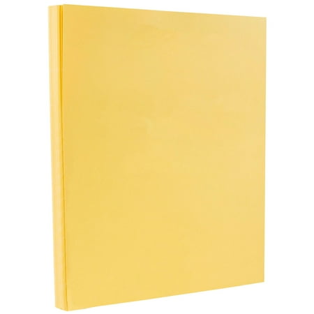 Yellow Vellum - JAM Paper Vellum Bristol Cardstock, 8.5