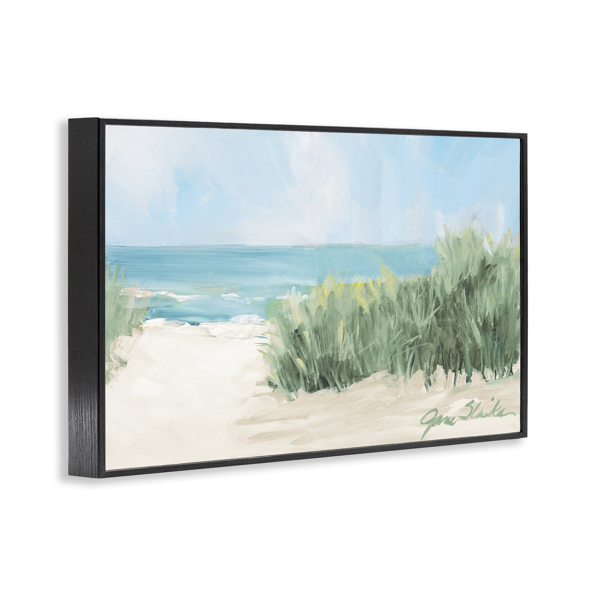 Stupell Industries Soothing Beach Day Black Framed Giclee Art, design by Jane Slivka