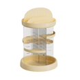 thumbnail image 1 of Cosmetic Storage Rack Desktop Perfume Tray Rack Multipurpose Adjustable Rotating Milky White, 1 of 9