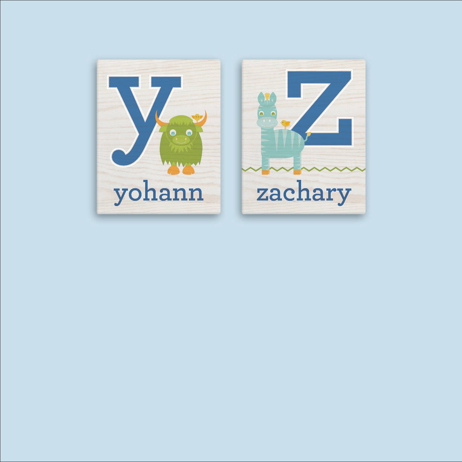 Girl's or Boy's Alphabet Personalized 11" x 14" or 16" x 20" Canvas