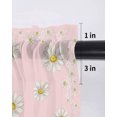 thumbnail image 6 of Pink Spring Floral Tier Curtains 24 Inch Length,Sheer Curtains for Bedroom Living Room Daisy Flowers Elegant Farmhouse Art Short Kitchen Curtains Drapes for Small Half Window 27.5"x24" 2 Panels, 6 of 7