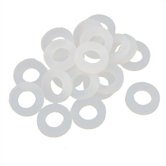 Unique Bargains 20pcs 19mm x 10mm x 3mm Silicone O Ring Seal Gaskets White for Pipe Tube Hose