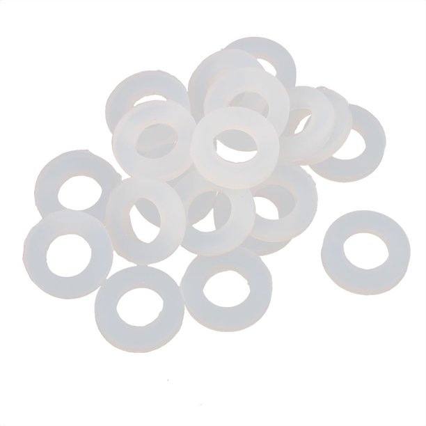 20Pcs 19mm x 10mm x 3mm Silicone O Ring Seal Gaskets White for Pipe