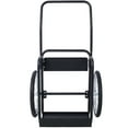 thumbnail image 3 of imerelez Large Dual Oxygen Tank Cart Dolly Double Cylinder Cart - 20" Pneumatic Wheels, Includes Two Fastening Belts, Black, 3 of 9