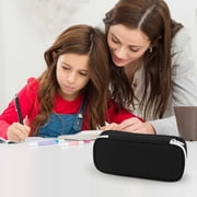 AuroraX Large Pencil Case,Cute Aesthetic Pencil Pouch,Black Pen Bag