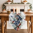 thumbnail image 3 of Table Runners 90 Inches Long, Navy Blue Butterfly 4th of July Cotton Linen Kitchen Dining Coffee Table Runner for Party Home Decor, Independence Day Star Tabletop Dresser Scarves Runner 13x90 Inch, 3 of 9