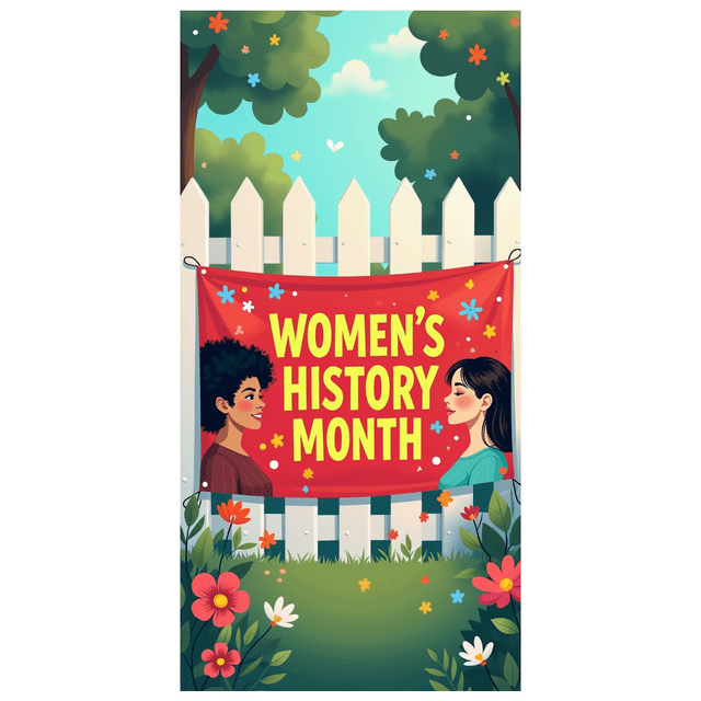 Women's History Month Celebration Colorful Event Decoration Banner Backdrop Perfect for Community Gathering Party Supplies Photography Props