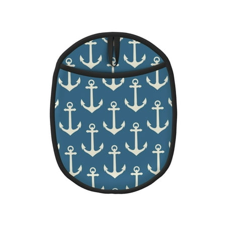 

Anchor blue vintage Pot Holders for Kitchen - Heat Resistant Oven Mitts Hot Pads with Pocket Non Slip Silicone Pot Holders Cuteness Hanging Loop Potholders for Kitchen Baking
