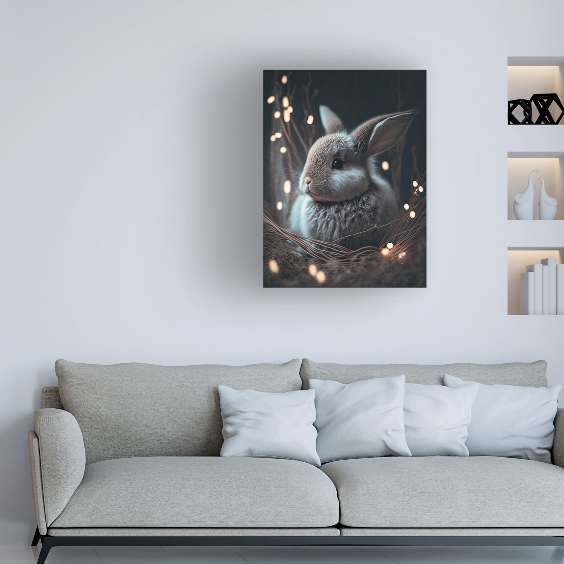 Treechild 'Bunny In The Nest' Canvas Art