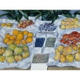 thumbnail image 2 of Gustave Caillebotte 14x12 Black Ornate Wood Framed Double Matted Museum Art Print Titled: Fruit Displayed on a Stand (circa 1881), 2 of 5