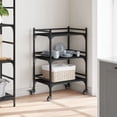 thumbnail image 2 of vidaXL Kitchen Trolley Black 50x35x75.5 cm Engineered Wood, 2 of 5