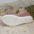 thumbnail image 4 of HomeDM Wedge Flatform Sandals for Women Summer Comfort Open Toe Slip-On Summer Beach Slides Sandals, Pink Size 6.5, 4 of 9
